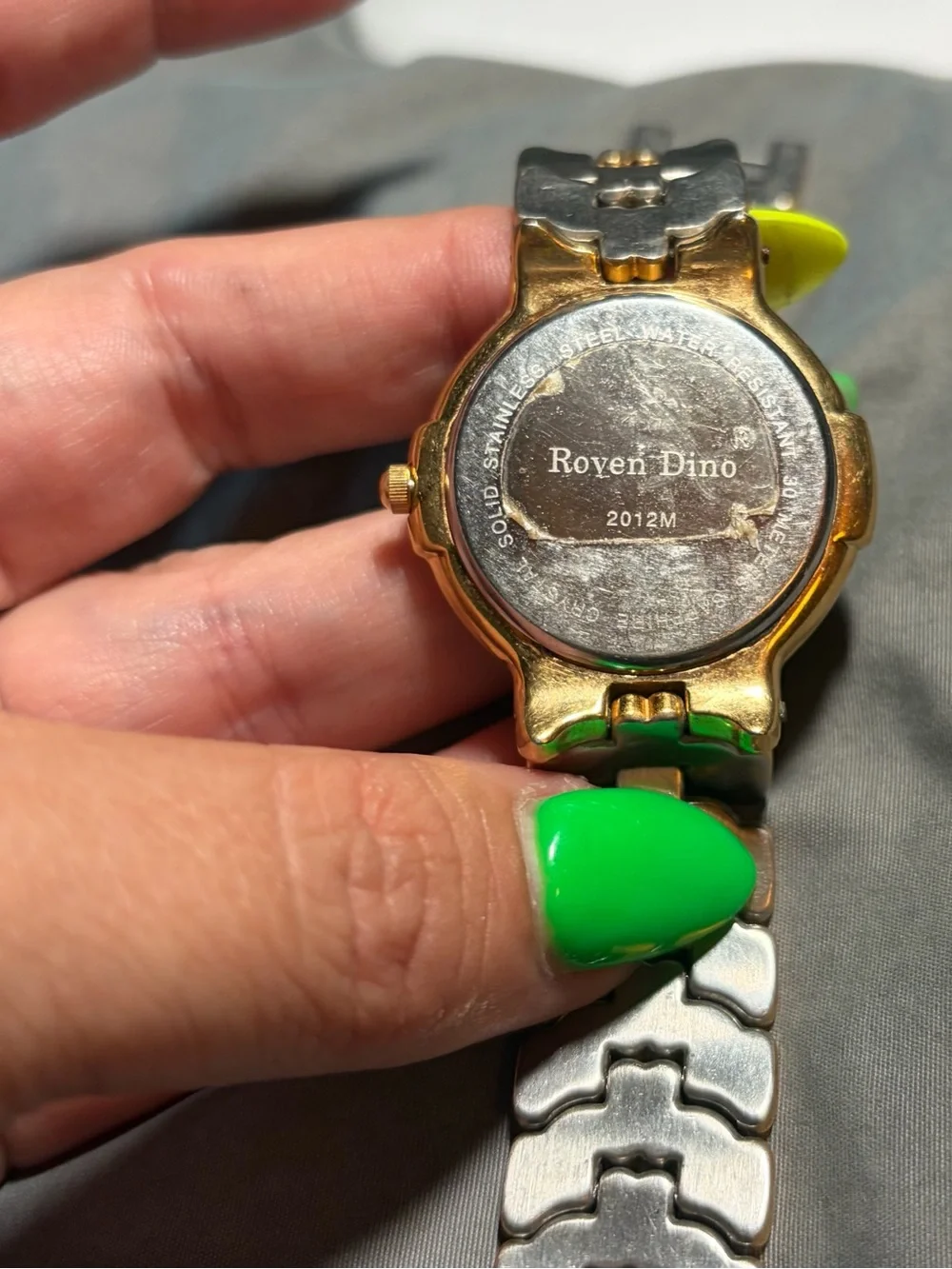 Vintage Men’s Roven Dino Gold & Silver Two-Tone Quartz Watch